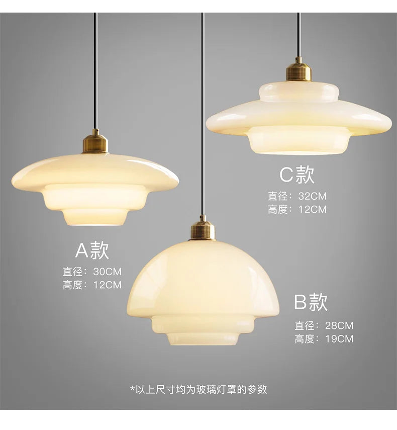 Restaurant Lamp Modern Pendant Lights Nordic Dining Room Kitchen Bar Creative Decor Lighting Fixtures Milk Glass Lampshade E27
