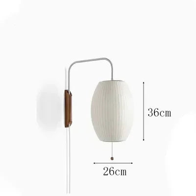 Japan Silk Wall Lamp Living Room Porch Bedside Lamp Restaurant Hotel Shop Wall Decoration Wabi Sabi Bedroom Lamp Mood Light