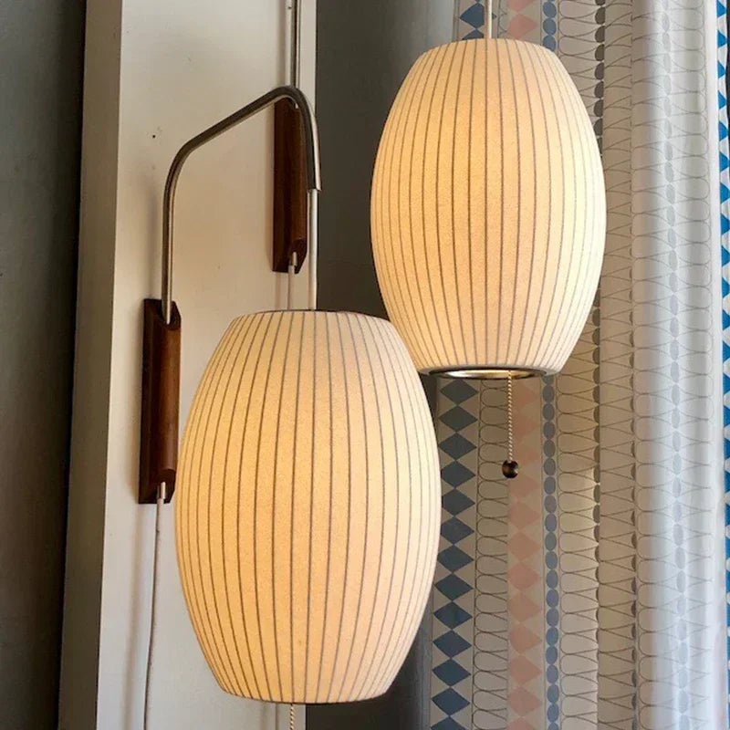 Japan Silk Wall Lamp Living Room Porch Bedside Lamp Restaurant Hotel Shop Wall Decoration Wabi Sabi Bedroom Lamp Mood Light