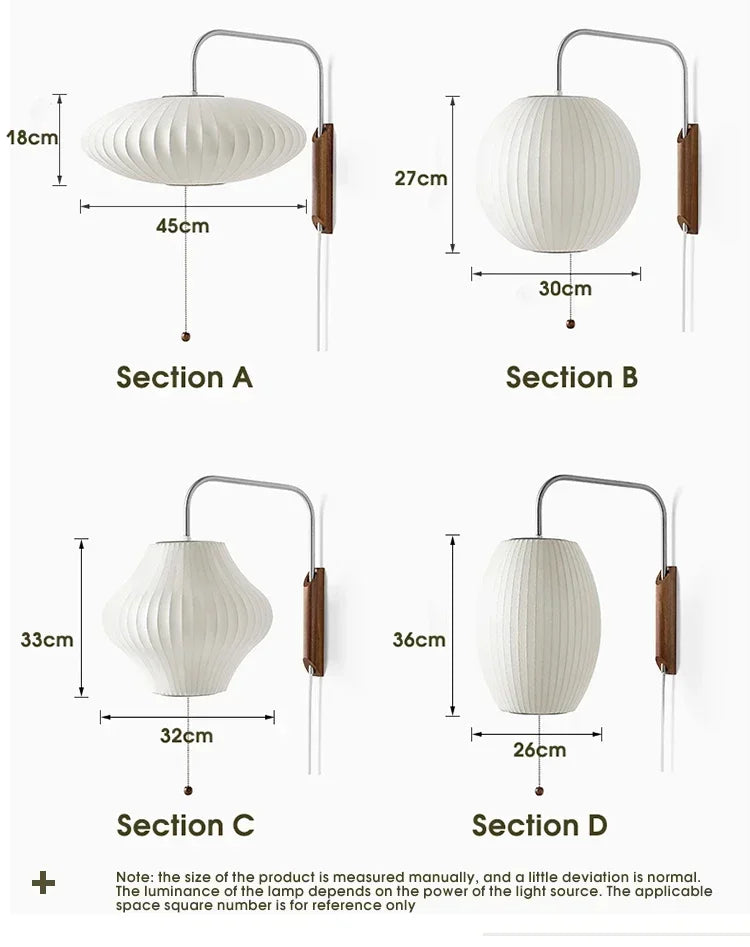 Japan Silk Wall Lamp Living Room Porch Bedside Lamp Restaurant Hotel Shop Wall Decoration Wabi Sabi Bedroom Lamp Mood Light