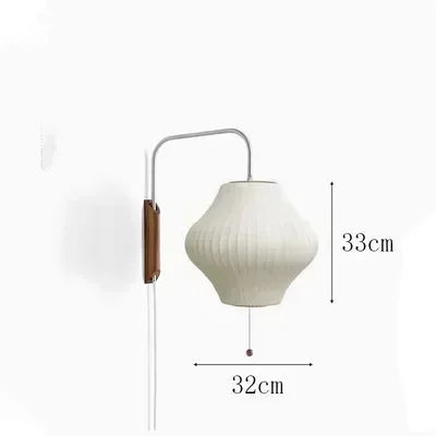 Japan Silk Wall Lamp Living Room Porch Bedside Lamp Restaurant Hotel Shop Wall Decoration Wabi Sabi Bedroom Lamp Mood Light