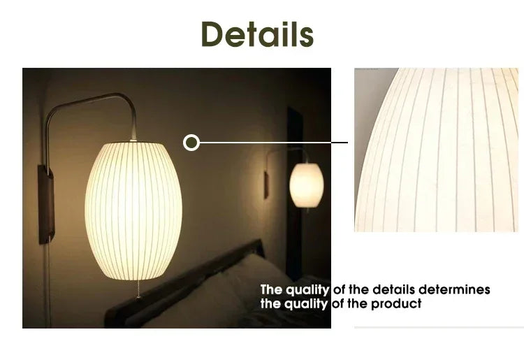 Japan Silk Wall Lamp Living Room Porch Bedside Lamp Restaurant Hotel Shop Wall Decoration Wabi Sabi Bedroom Lamp Mood Light