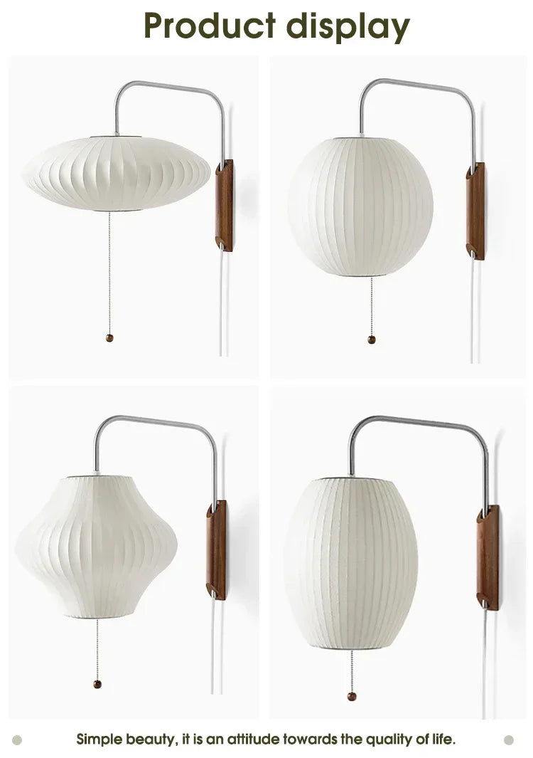 Japan Silk Wall Lamp Living Room Porch Bedside Lamp Restaurant Hotel Shop Wall Decoration Wabi Sabi Bedroom Lamp Mood Light